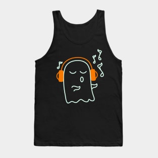 Cute ghost with music Tank Top